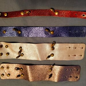 Lot of 4 Leather Bands Lenny and Eva